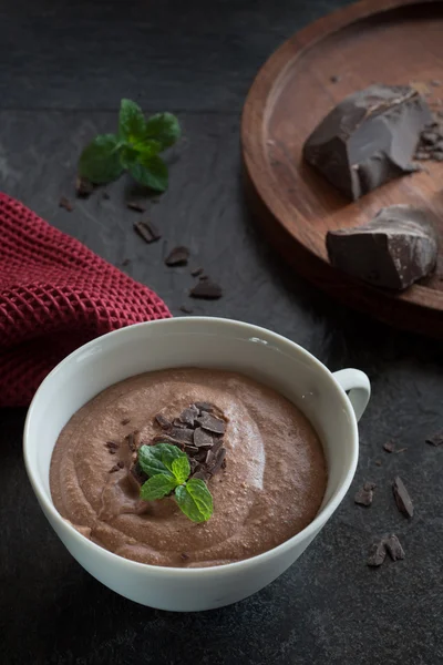 Nane çikolata Mousse — Stok fotoğraf