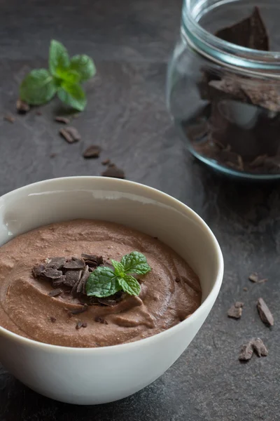 Nane çikolata Mousse — Stok fotoğraf