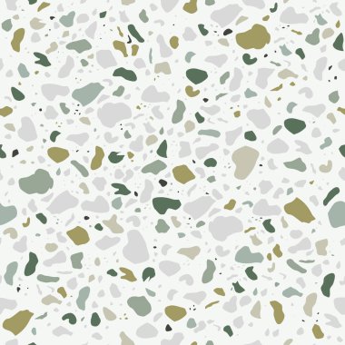 Yeşil doğal terrazzo ile pürüzsüz desen