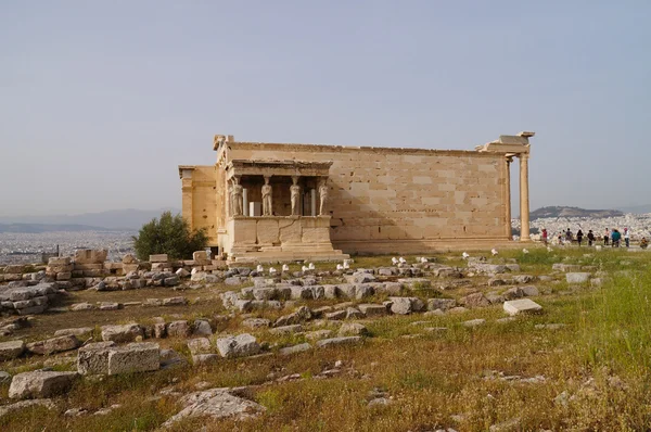 Caryatides, Erehtheio, Akropol, Ateny, Grecja — Zdjęcie stockowe