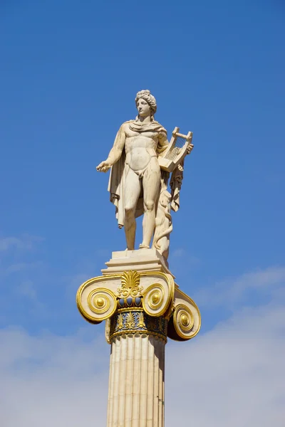 Posąg Apolla, Akademia ateńska, Grecja — Zdjęcie stockowe