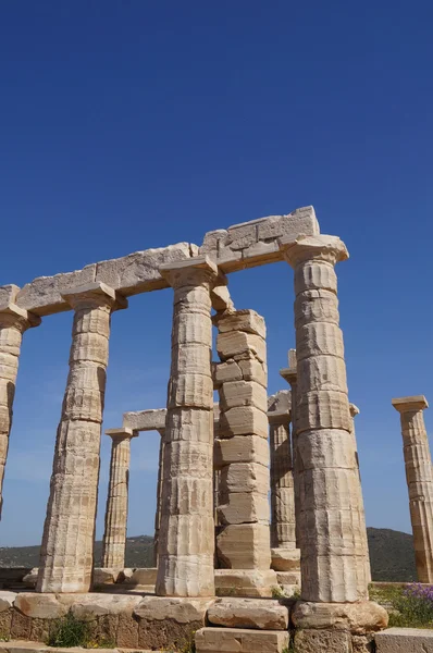 Tempio di Poseidone a Capo Sounion vicino ad Atene, Grecia . — Foto Stock