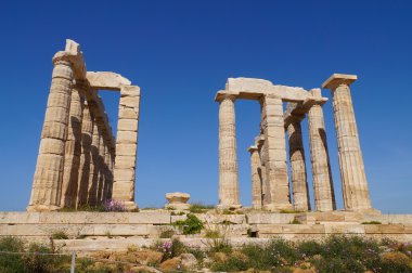 poseidon Tapınağı, Atina, Yunanistan yakınındaki cape sounion. 