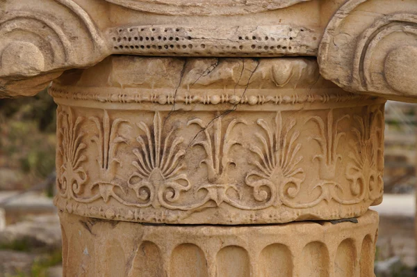 Piękny detal greckiej kolumny Partenonu, Aten. — Zdjęcie stockowe