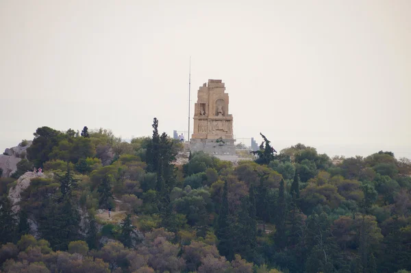 Pomnik Filopappos od Akropolu w Atenach, Grecja. — Zdjęcie stockowe