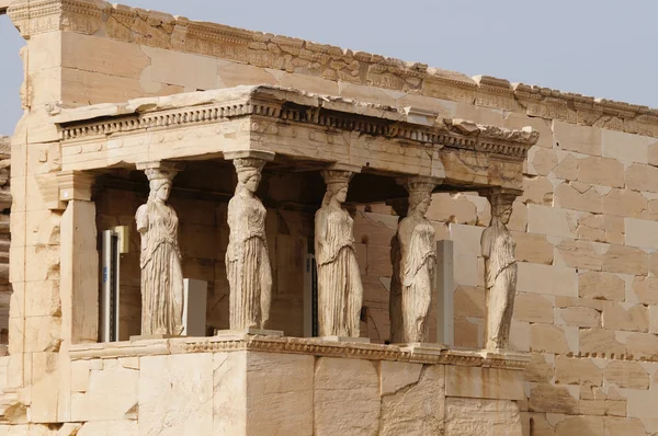 Caryatides Erechtejon, Akropol w Atenach, Grecja. — Zdjęcie stockowe