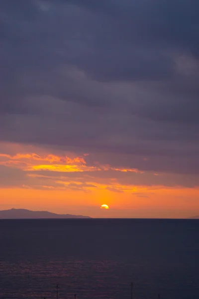 Schöner Sonnenuntergang auf Mykonos, Griechenland. — Stockfoto