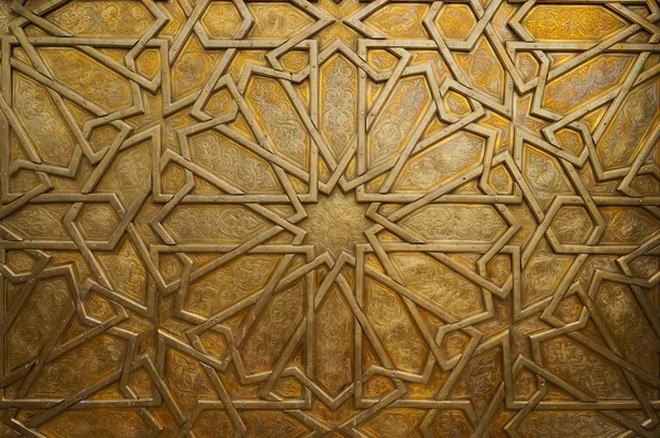 Detail van de deur messing op het Koninklijk Paleis in Fez, Marokko. Ik — Stockfoto