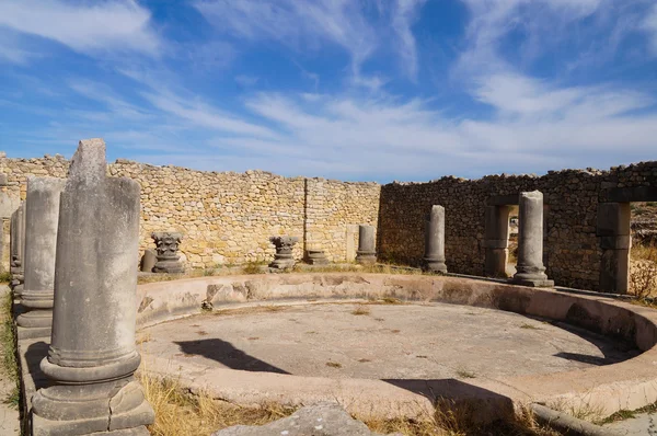 Volubilis är den bästa bevarade romerska platsen i Marocko — Stockfoto