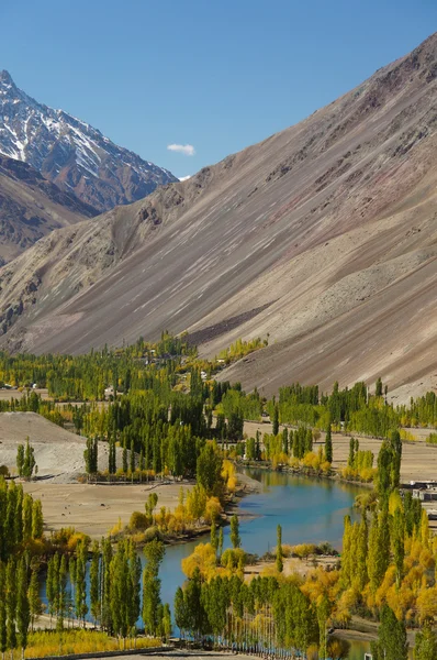 Beautiful river and mountain in Phandar Valley,Ghizer, Pakistan — Stock Photo, Image