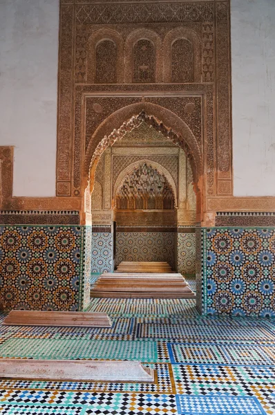 Mausoleo de la tumba saadiana en Marrakech — Foto de Stock