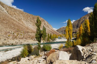 Beautiful mountain and river near Phandar Valley , Northern Paki