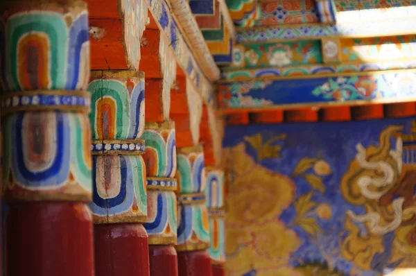 Beau détail du monastère de Thiksey au Ladakh — Photo