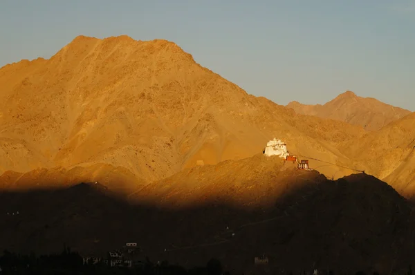 Fort and Namgyal or red gompa  in Leh, India — Stock Photo, Image