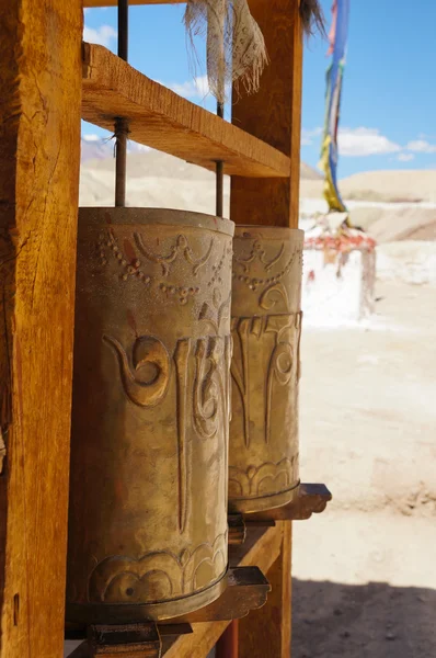 Prayer wheel at Basgo Monastery,Ladakh, India — Stock Photo, Image