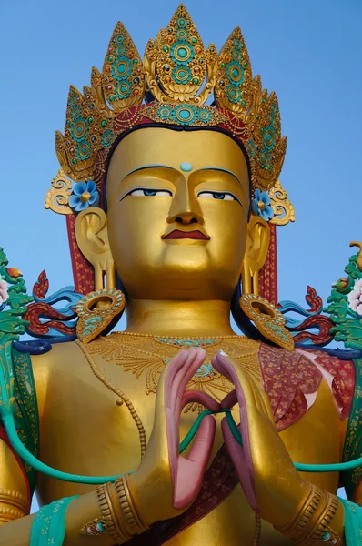 Ιερό άγαλμα του Μαιτρέγια Βούδα στην κοιλάδα Nubra, ladakh, Ινδία — Φωτογραφία Αρχείου