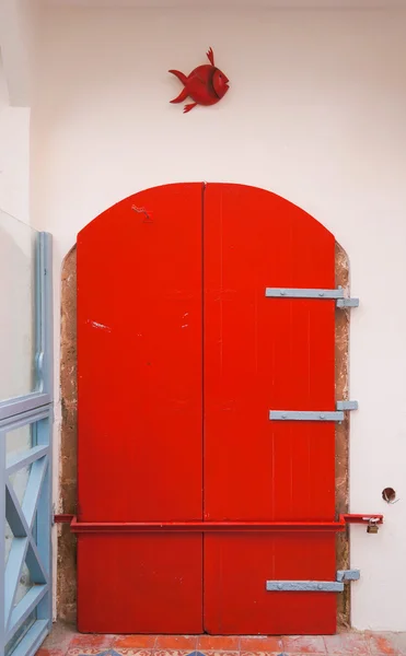 Beautiful  red door in Rabat,Morocco — Stock Photo, Image