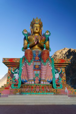 Kutsal Nubra Valley, ladakh, Hindistan Maitreya Buda heykeli