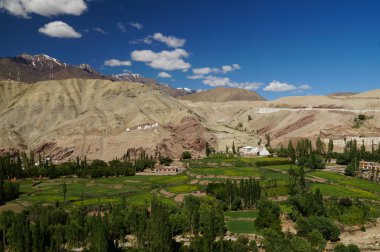 basgo Manastırı ladakh, Hindistan'dan güzel manzara