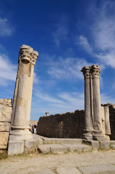 Volubilis - Ruinas de la basílica romana en Marruecos — Foto de Stock