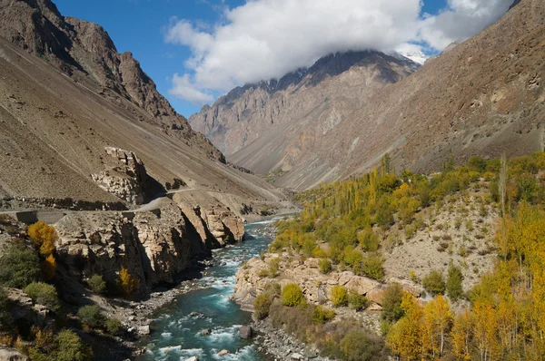 Phandar river in Northern Pakistan — Stock Photo, Image