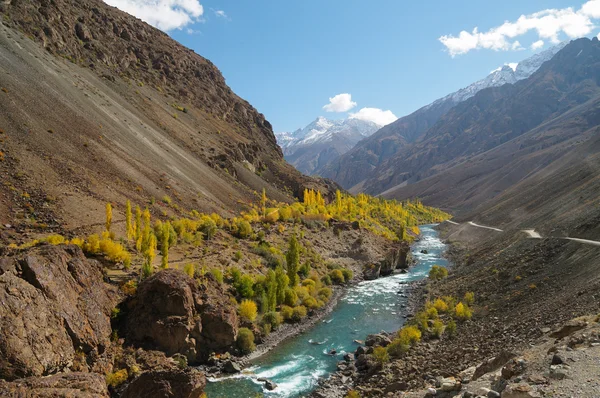 Beautiful mountain and river in Northern Pakistan