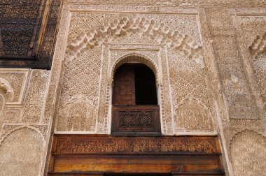 Courtyard of  Madrasa Bou Inania in  Fez,Morocco clipart