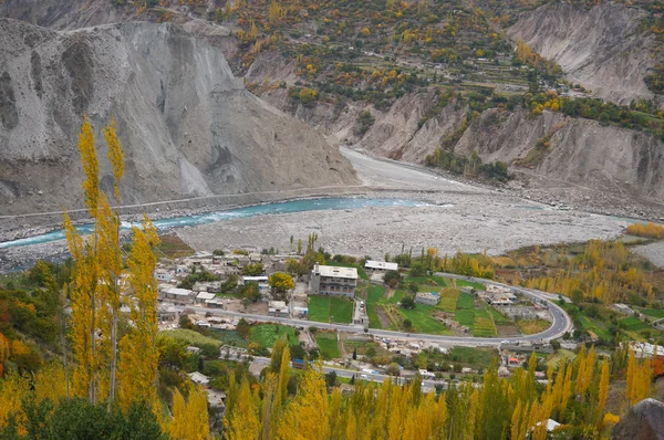 Horseshoe raod en Hunza Valley, norte de Pakistán —  Fotos de Stock