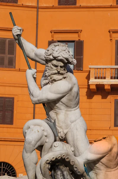 Fuente de Neptuno en Piazza Navona — Foto de Stock