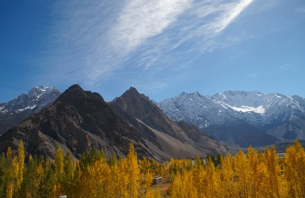 Schöner herbst in pasu, nordpakistan — Stockfoto