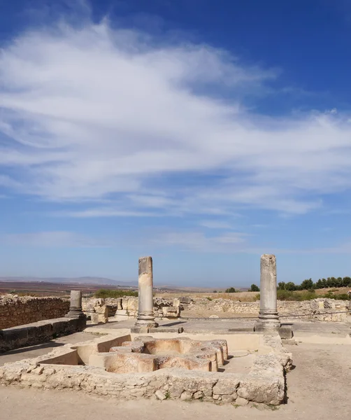 Interior of the North Baths, Volubilis in Morocco . — стоковое фото