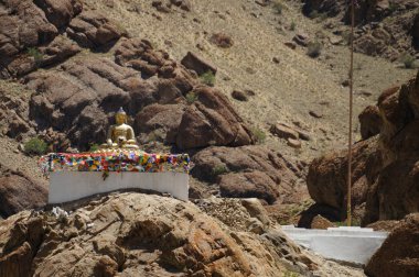 Buda heykeli Hemis Manastırı, Leh, Ladakh, Hindistan