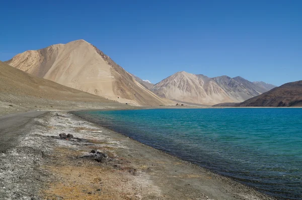 Pangong gölde Ladakh, Jammu ve Keşmir devlet, Hindistan. 