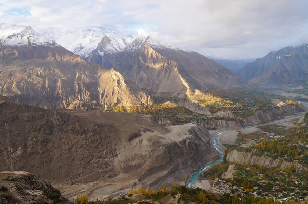 Hunza Valley in the morning ,Karimabad,Pakistan — Stock Photo, Image