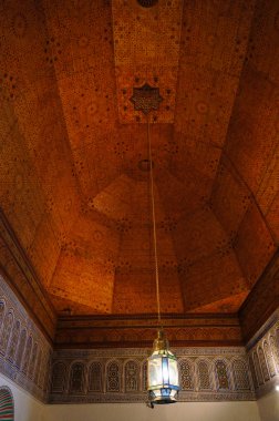 Güzel tavan Bahia Palace Marakeş, Fas