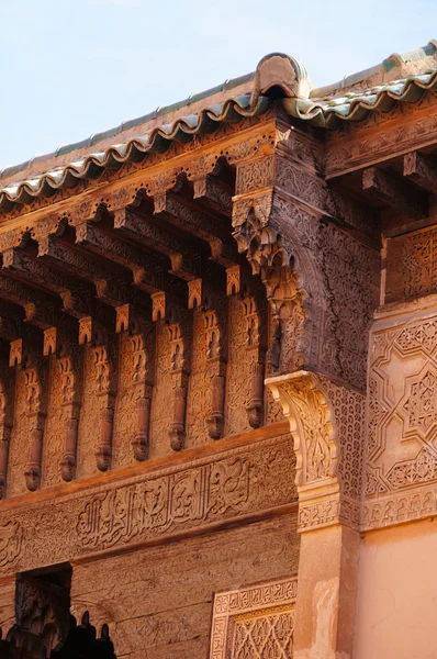 Belo detalhe em Túmulos Saadianos, Marrakech — Fotografia de Stock
