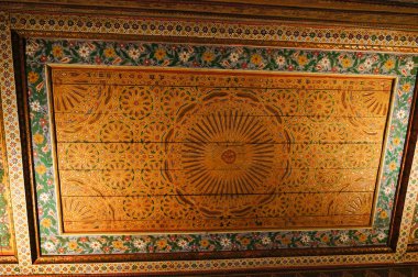 Güzel tavan Bahia Palace Marakeş, Fas