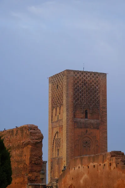 Hassan Tower - niedokończone Meczet i kamienne kolumny. — Zdjęcie stockowe