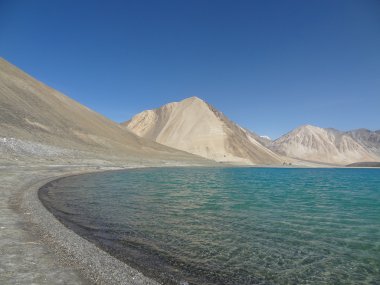 Pangong gölde Ladakh, Jammu ve Keşmir devlet, Hindistan.