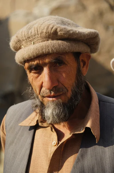 Bilinmeyen yaşlı Pakistan adam, Chilas portresi.