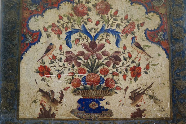 Fresco in de Vank kathedraal van Isfahan, Iran. — Stockfoto