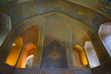 Çehel Sotoun Sarayı, Isfahan, Iran güzel iç.