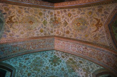 Çehel Sotoun Sarayı, Isfahan, Iran güzel iç.
