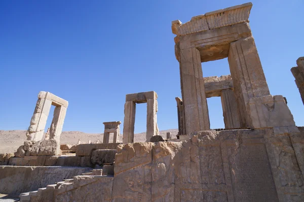 Antické ruiny Persepolis, ceremoniální kapitál Achae — Stock fotografie