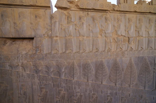 Détail d'un relief de l'escalier oriental à Persépolis en Iran . — Photo