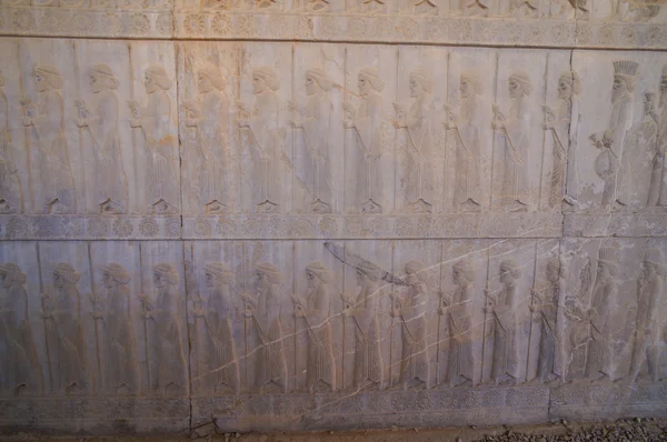 Detail eines Reliefs der östlichen Treppe in Persepolis in Iran. — Stockfoto