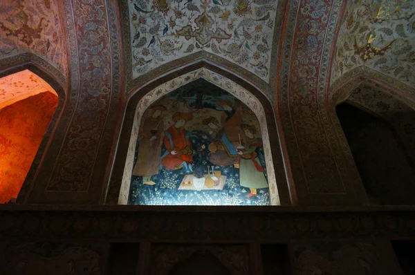 Interior del palacio Chehel Sotoun en Isfahán, Irán . — Foto de Stock