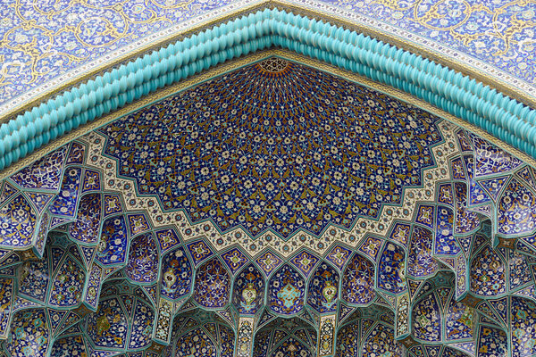Muqarnas of entrance gate of Imam mosque, Isfahan, Iran