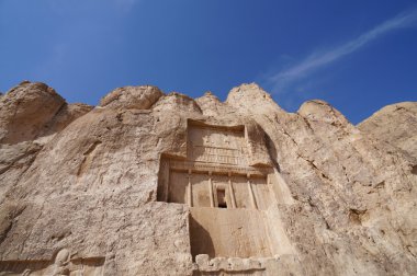 Büyük Darius Türbesi, Persepolis'te, Şiraz yakınlarında, İran. 