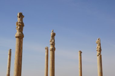 Part of the Hall of a Hundred Columns  at Shiraz, Iran.  clipart